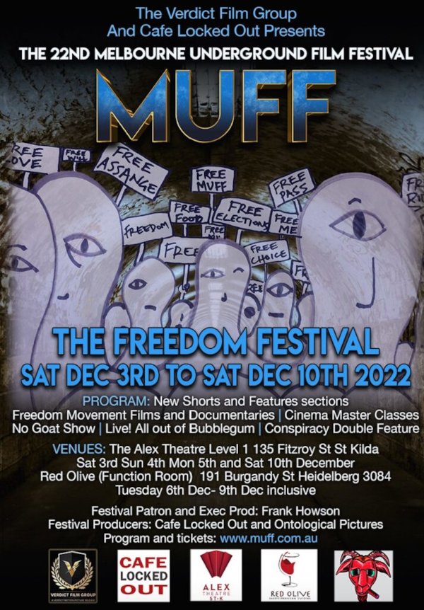 MUFF 22 poster featuring artwork by Frank Howson